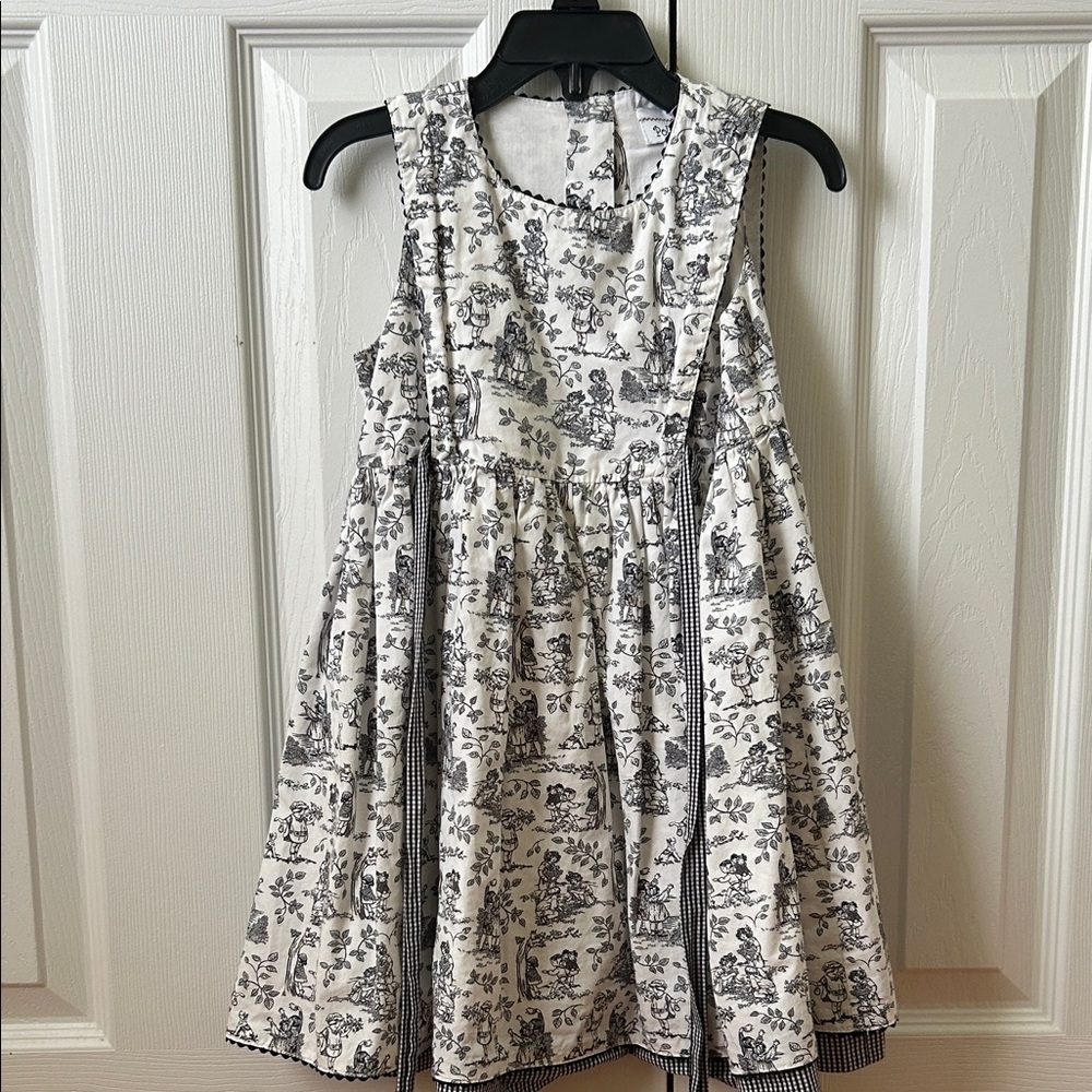Charming Black and White Kids Dress